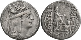 KINGS OF ARMENIA. Tigranes II ‘the Great’, 95-56 BC. Tetradrachm (Silver, 25 mm, 15.60 g, 11 h), Tigranokerta, circa 80-68. Draped bust of Tigranes II...