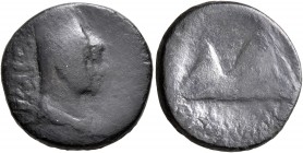 KINGS OF ARMENIA. Tigranes IV (Restored) and Erato, 2 BC-AD 1. AE (Bronze, 18 mm, 5.27 g, 12 h), Artaxata. [BACIΛEYC MEΓAC TIΓPANHC] Jugate busts of T...