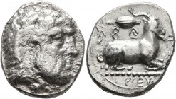 CYPRUS. Salamis. Evagoras I, circa 411-374 BC. Stater (Silver, 24 mm, 10.65 g, 11 h). [&#67585;&#67588;&#67634;&#67597;&#67622;] ('e-u-wa-ko-ro' in Cy...