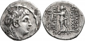 SELEUKID KINGS OF SYRIA. Antiochos VII Euergetes (Sidetes), 138-129 BC. Drachm (Silver, 18 mm, 4.01 g, 1 h), Antiochia on the Orontes. Diademed head o...