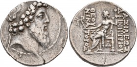 SELEUKID KINGS OF SYRIA. Demetrios II Nikator, second reign, 129-126/5 BC. Tetradrachm (Silver, 29 mm, 16.62 g, 1 h), Antiochia on the Orontes, 129-12...