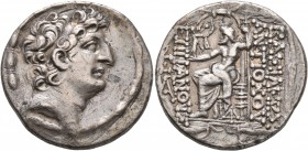 SELEUKID KINGS OF SYRIA. Antiochos VIII Epiphanes (Grypos), 121/0-97/6 BC. Tetradrachm (Silver, 28 mm, 15.82 g, 12 h), Antiochia on the Orontes, 109-9...