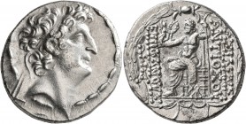 SELEUKID KINGS OF SYRIA. Antiochos VIII Epiphanes (Grypos), 121/0-97/6 BC. Tetradrachm (Silver, 29 mm, 16.09 g, 1 h), Antiochia on the Orontes, 109-96...
