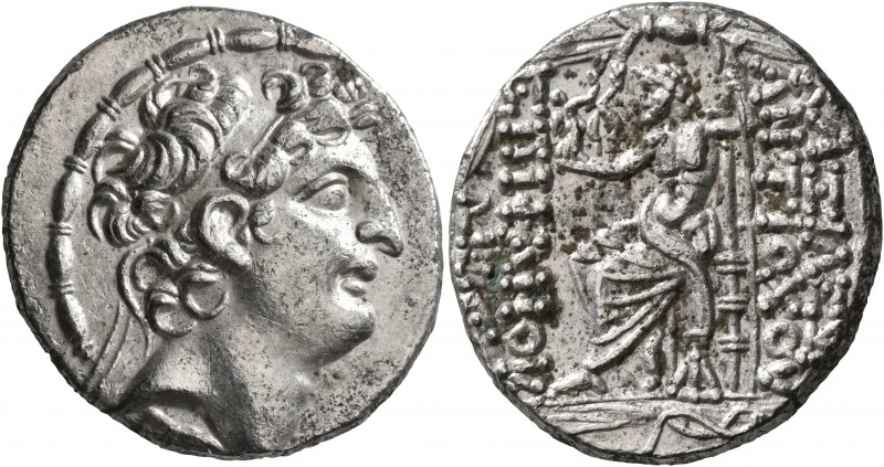 SELEUKID KINGS OF SYRIA. Antiochos VIII Epiphanes (Grypos), 121/0-97/6 BC. Tetra...