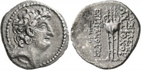 SELEUKID KINGS OF SYRIA. Antiochos VIII Epiphanes (Grypos), 121/0-97/6 BC. Drachm (Silver, 19 mm, 3.34 g, 12 h), Antiochia on the Orontes, 109-96. Dia...