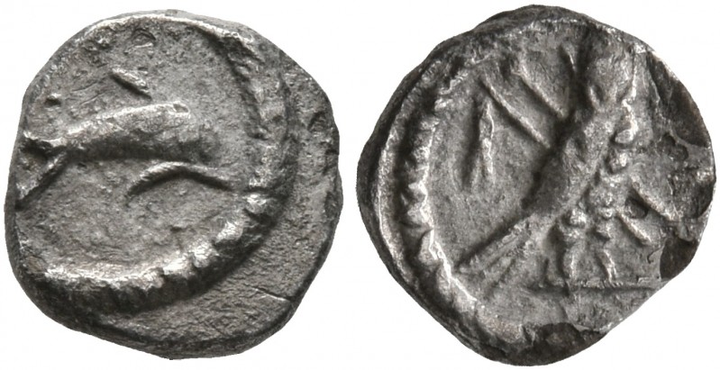 PHOENICIA. Tyre. Circa 393-358 BC. 1/24 Shekel (Silver, 8 mm, 0.49 g, 11 h). Dol...