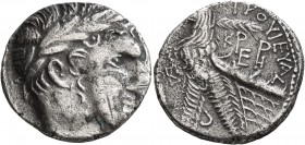 PHOENICIA. Tyre. 126/5 BC-AD 65/6. Shekel (Silver, 24 mm, 10.08 g, 1 h), a contemporary imitation. Laureate head of Melkart to right, lion skin tied a...