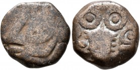 ARABIA, Northwestern. Lihyan. Circa 2nd-1st centuries BC. 'Drachm' (Bronze, 17 mm, 5.07 g, 5 h), imitating Athens. Devolved head ot Athena to right. R...
