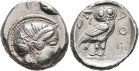 ARABIA, Uncertain. Circa late 5th to early 4th century BC. Tetradrachm (Silver, 23 mm, 17.00 g, 12 h). Head of Athena to right, wearing crested Attic ...