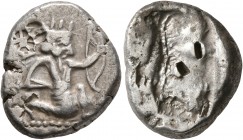 PERSIA, Achaemenid Empire. Time of Artaxerxes I to Xerxes II, circa 455-420 BC. Siglos (Silver, 18 mm, 5.55 g), Lydo-Milesian standard, Sardes or subs...