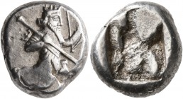 PERSIA, Achaemenid Empire. Time of Xerxes II to Artaxerxes II, circa 420-375 BC. Siglos (Silver, 15 mm, 5.55 g), Lydo-Milesian standard, Sardes or sub...