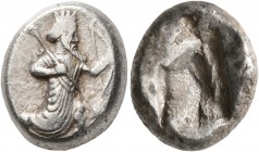 PERSIA, Achaemenid Empire. Time of Xerxes II to Artaxerxes II, circa 420-375 BC. Siglos (Silver, 16 mm, 5.53 g), Lydo-Milesian standard, Sardes or sub...