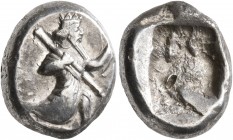 PERSIA, Achaemenid Empire. Time of Xerxes II to Artaxerxes II, circa 420-375 BC. Siglos (Silver, 16 mm, 5.59 g), Lydo-Milesian standard, Sardes or sub...