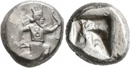 PERSIA, Achaemenid Empire. Time of Artaxerxes II to Artaxerxes III, circa 375-340 BC. Siglos (Silver, 16 mm, 5.68 g), Lydo-Milesian standard, Sardes o...
