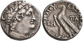 PTOLEMAIC KINGS OF EGYPT. Cleopatra III & Ptolemy IX Soter II (Lathyros), 116-107 BC. Tetradrachm (Silver, 23 mm, 13.00 g, 12 h), Alexandria, RY 8 = 1...