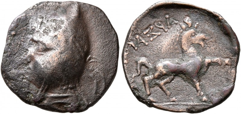 KINGS OF PARTHIA. Phriapatios, 185-170 BC. Dichalkon (Bronze, 17 mm, 2.48 g, 12 ...