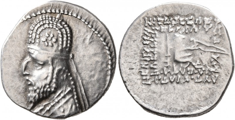 KINGS OF PARTHIA. Mithradates III, circa 87-79 BC. Drachm (Silver, 20 mm, 4.16 g...