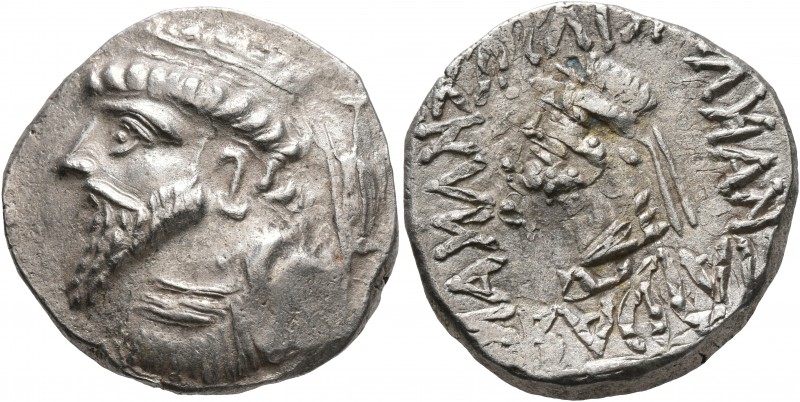 KINGS OF ELYMAIS. Kamnaskires V, circa 54/3-33/2 BC. Tetradrachm (Silver, 25 mm,...