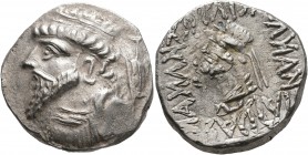 KINGS OF ELYMAIS. Kamnaskires V, circa 54/3-33/2 BC. Tetradrachm (Silver, 25 mm, 15.45 g, 1 h), Seleukeia on the Hedyphon. Diademed and draped bust of...