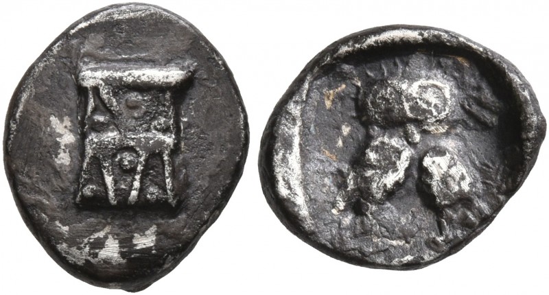 BAKTRIA, Local Issues. Circa 295/3-285/3 BC. Obol (Silver, 10 mm, 0.73 g, 3 h), ...