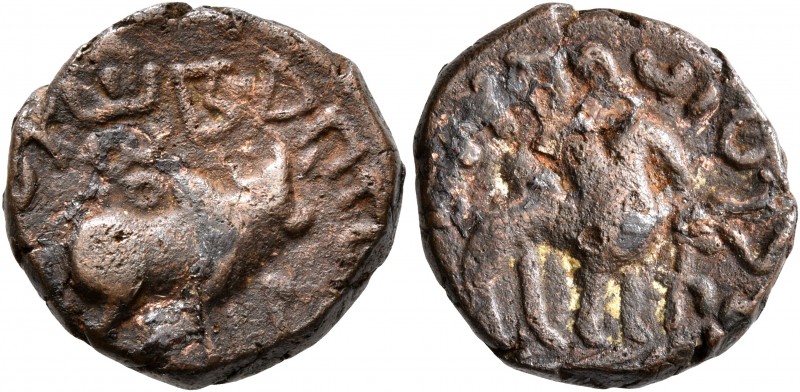 INDIA, Kushan Empire. Vima Takto (Soter Megas), circa 80-100. Drachm (Bronze, 17...
