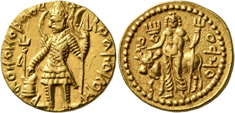 INDIA, Kushan Empire. Vasudeva I, circa 192-225. Dinar (Gold, 20 mm, 8.00 g, 11 ...