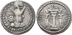 SASANIAN KINGS. Shahpur I, 240-272. Obol (Silver, 14 mm, 0.65 g, 4 h), Mint I (Ctesiphon), circa 244-252/3. MZDYSN BGY ŠHPWHLY MRKAN MRKA 'YR'N MNW CT...