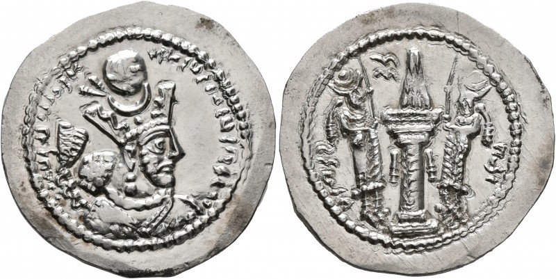SASANIAN KINGS. Bahram V, 420-438. Drachm (Silver, 27 mm, 4.13 g, 5 h), LD (Ray)...