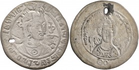 HUNNIC TRIBES, Western Turks. Khorasan. Drachm (Silver, 28 mm, 2.47 g, 4 h), Iltäbär of the Khalaj, 8th century. 'sri-hitivira kharalava paramesvara s...