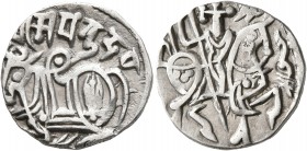 LOCAL ISSUES, Kabul. Shahis (Shahiyas). Jital (Silver, 18 mm, 3.10 g, 6 h), Samanta Deva, circa 850-1000. SRI SAMANTA DEVA ('Lord Samanta Deva' in Nag...