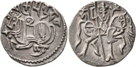 LOCAL ISSUES, Kabul. Shahis (Shahiyas). Jital (Silver, 18 mm, 3.06 g, 1 h), Samanta Deva, circa 850-1000. SRI SAMANTA DEVA ('Lord Samanta Deva' in Nag...