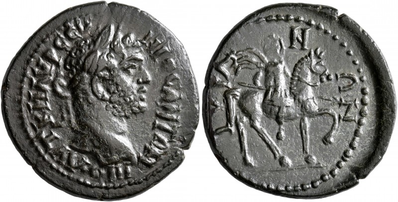 SCYTHIA. Tyra. Caracalla, 198-217. Tetrassarion (Bronze, 26 mm, 9.38 g, 7 h). ΑΥ...