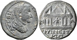 THRACE. Maronaea. Trebonianus Gallus, 251-253. Tetrassarion (?) (Bronze, 28 mm, 12.28 g, 11 h). ΑΥΤ ΒΙΒ ΓΑΛΛΟϹ Laureate, draped and cuirassed bust of ...