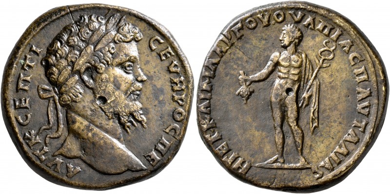 THRACE. Pautalia. Septimius Severus, 193-211. Tetrassarion (Orichalcum, 29 mm, 1...