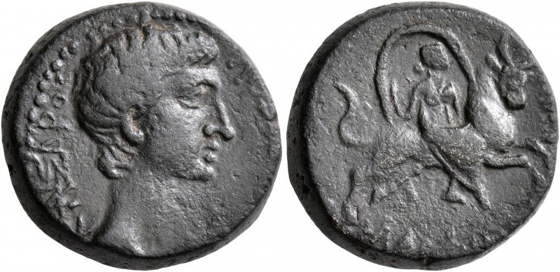 MACEDON. Amphipolis. Augustus, 27 BC-AD 14. Assarion (Bronze, 20 mm, 8.74 g, 12 ...