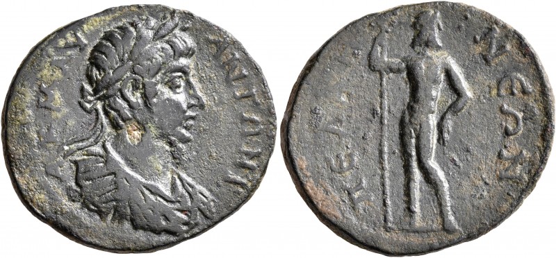 ACHAEA. Pellene. Caracalla, 198-217. Diassarion (Bronze, 25 mm, 7.22 g, 8 h). A ...