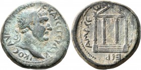 PONTUS. Amasia. Trajan, 98-117. Diassarion (Bronze, 23 mm, 8.56 g, 5 h), CY 115 = 112/3. ΑΥ ΝΕ ΤΡΑΙΑΝΟϹ ΚΑΙ ϹΕ ΓΕΡ ΔΑΚΙΚΟϹ Laureate head of Trajan to ...