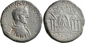 PONTUS. Heracleopolis (as Sebastopolis). Gallienus, 253-268. Tetrassarion (?) (Bronze, 26 mm, 11.80 g, 12 h), CY 266 = 263/4. AΥT KAI ΠO ΛIK ΓAΛΛIHNOC...