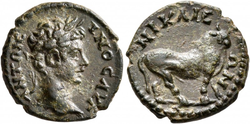 BITHYNIA. Nicaea. Caracalla, 198-217. Hemiassarion (Bronze, 15 mm, 2.09 g, 1 h)....