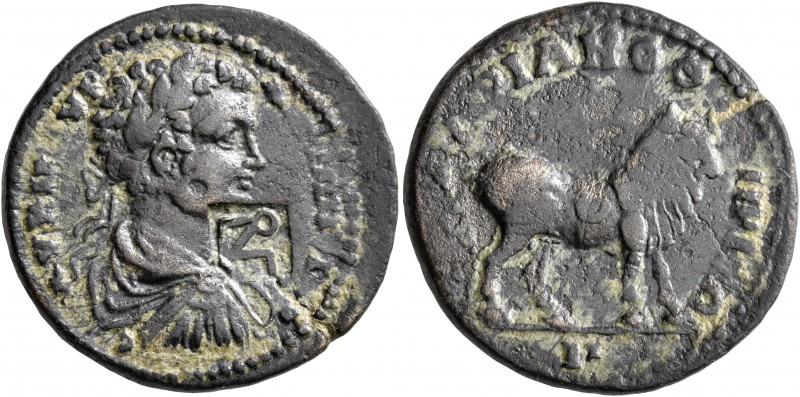MYSIA. Hadrianotherae. Caracalla, 198-217. Diassarion (Orichalcum, 25 mm, 8.41 g...