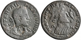 IONIA. Miletus. Gallienus, 253-268. AE (Bronze, 29 mm, 9.32 g, 7 h), Ant. Polemon, archon. •AYT•K•ΠO•ΛIK• ΓAΛΛIHNOC Laureate, draped and cuirassed bus...