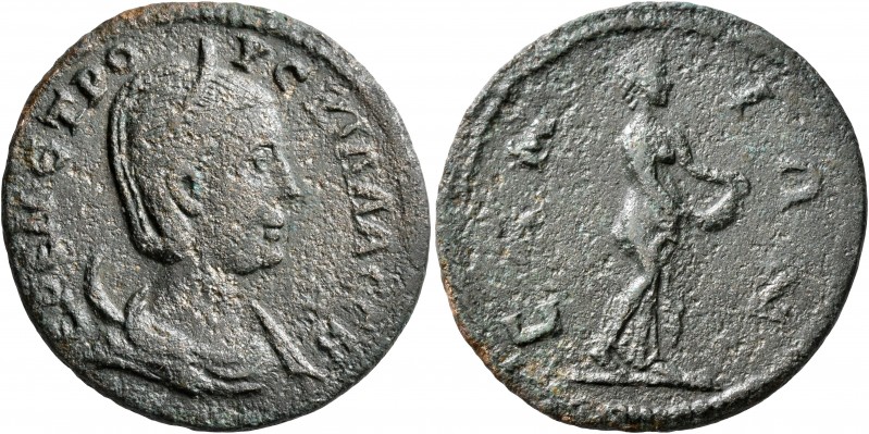 ISLANDS OFF IONIA, Samos. Herennia Etruscilla, Augusta, 249-251. Tetrassarion (B...