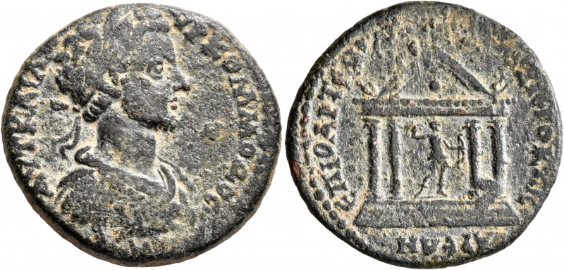 LYDIA. Hierocaesaraea. Commodus, 177-192. Tetrassarion (Bronze, 28 mm, 12.01 g, ...
