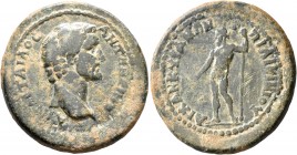 PHRYGIA. Ancyra. Antoninus Pius, 138-161. Tetrassarion (Bronze, 28 mm, 10.40 g, 7 h), Likinios, archon. ΑΥ ΚΑΙ Τ ΑΙΛΙOϹ ΑΝΤΩΝЄΙΝOϹ Bare head of Antoni...
