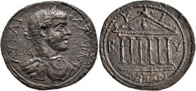 PHRYGIA. Cibyra. Gallienus, 253-268. Oktassarion (?) (Orichalcum, 30 mm, 14.33 g, 12 h). AY KAIC ΓAΛΛIHNOC Laureate and cuirassed bust of Gallienus to...