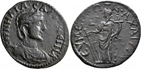 PHRYGIA. Eumeneia. Salonina, Augusta, 254-268. Hexassarion (Bronze, 34 mm, 9.42 g, 6 h). KOPNHΛIA•CAΛΩNЄINA Diademed and draped bust of Salonina to ri...
