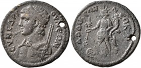 PHRYGIA. Laodicea ad Lycum. Pseudo-autonomous issue. Diassarion (Bronze, 25 mm, 8.21 g, 7 h), time of Elagabalus (?), 218-222. CYNЄΔPIOY NЄΩN Diademed...