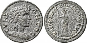 PHRYGIA. Temenothyrae. Pseudo-autonomous issue. Tetrassarion (Bronze, 28 mm, 9.00 g, 7 h), Kleoboulos, archon. Time of Valerian I and Gallienus, 253-2...