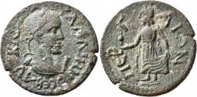PAMPHYLIA. Perge. Gallienus, 253-268. 10 Assaria (Bronze, 29 mm, 12.99 g, 1 h). AYT KAI ΠΟ ΛI ΓAΛΛIHNO CЄB Laureate, draped and cuirassed bust of Gall...