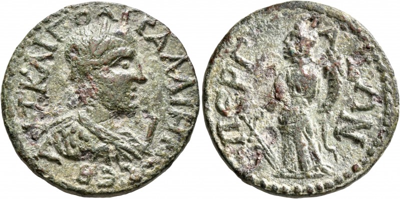 PAMPHYLIA. Perge. Gallienus, 253-268. 10 Assaria (Bronze, 29 mm, 14.00 g, 6 h). ...